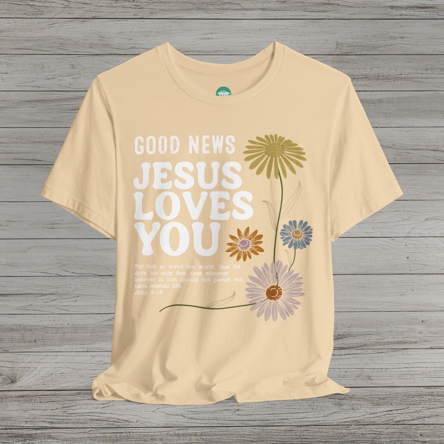 Good News Jesus Loves You Bella Canvas Short Sleeve Shirt