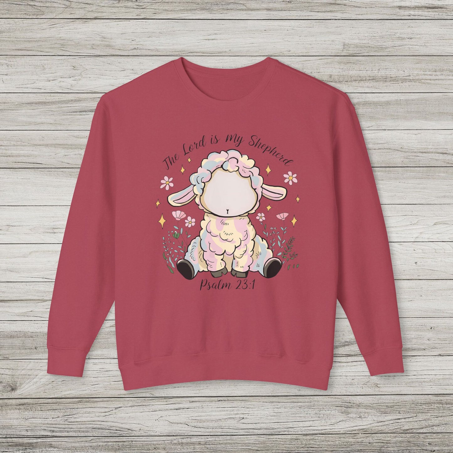 The Lord is My Shepherd Lightweight Crewneck Sweatshirt