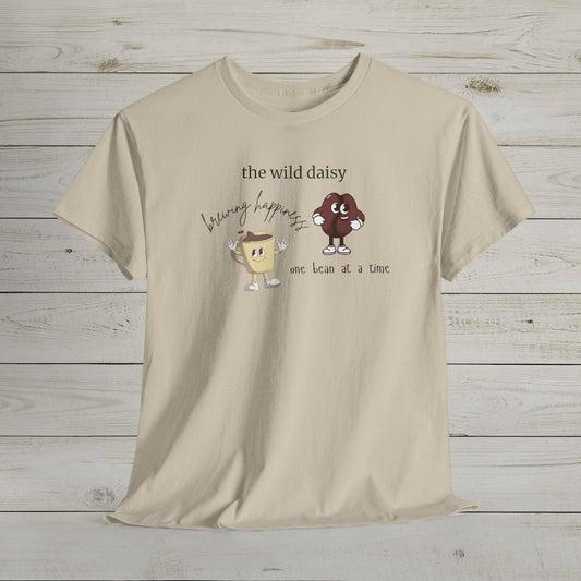 Brewing Happiness One Bean at a Time Heavy Cotton Tee