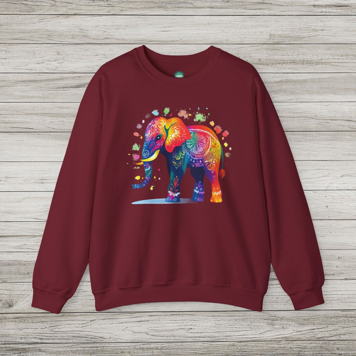 Festival of Colors Elephant Heavy Blend™ Crewneck Sweatshirt