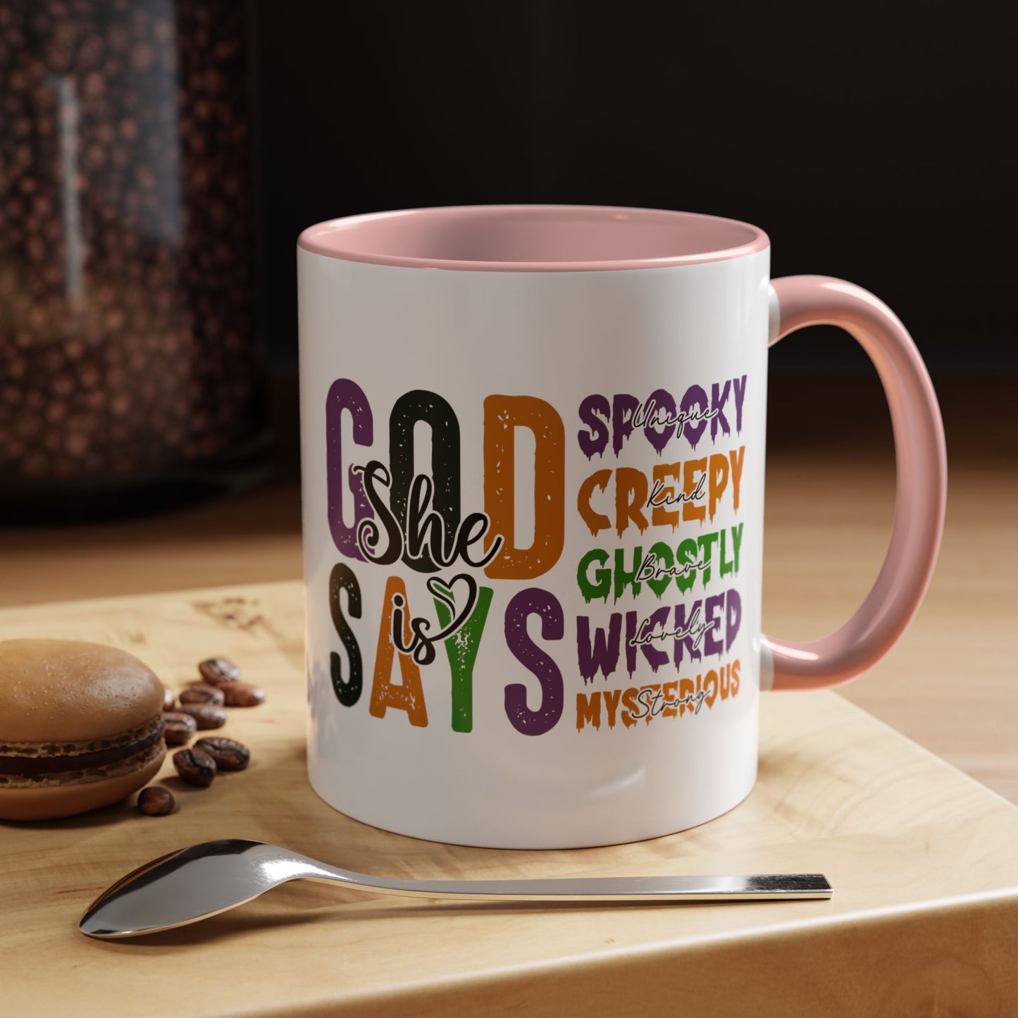 God Says She Is - Accent Coffee Mug (11, 15oz)