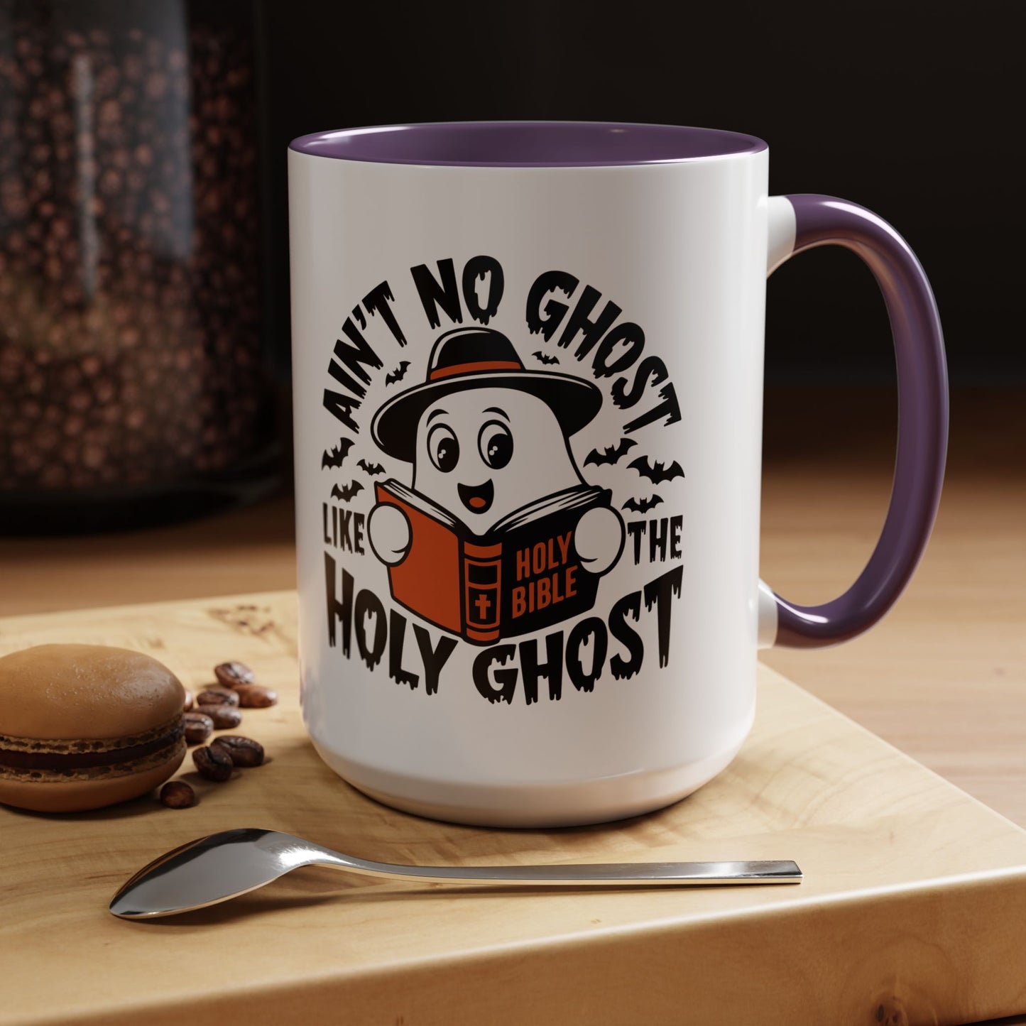 Spooky Holy Ghost Accent Coffee Mug (11, 15oz)