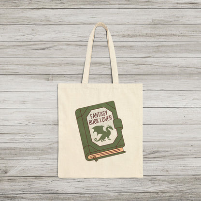 Fantasy Book Lover Cotton Canvas Tote Bag