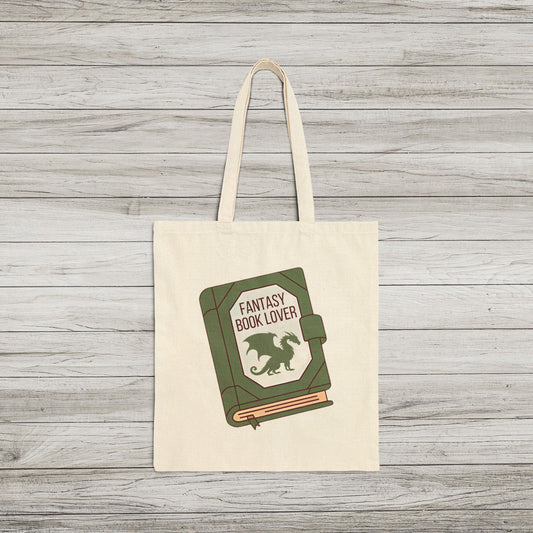 Fantasy Book Lover Cotton Canvas Tote Bag