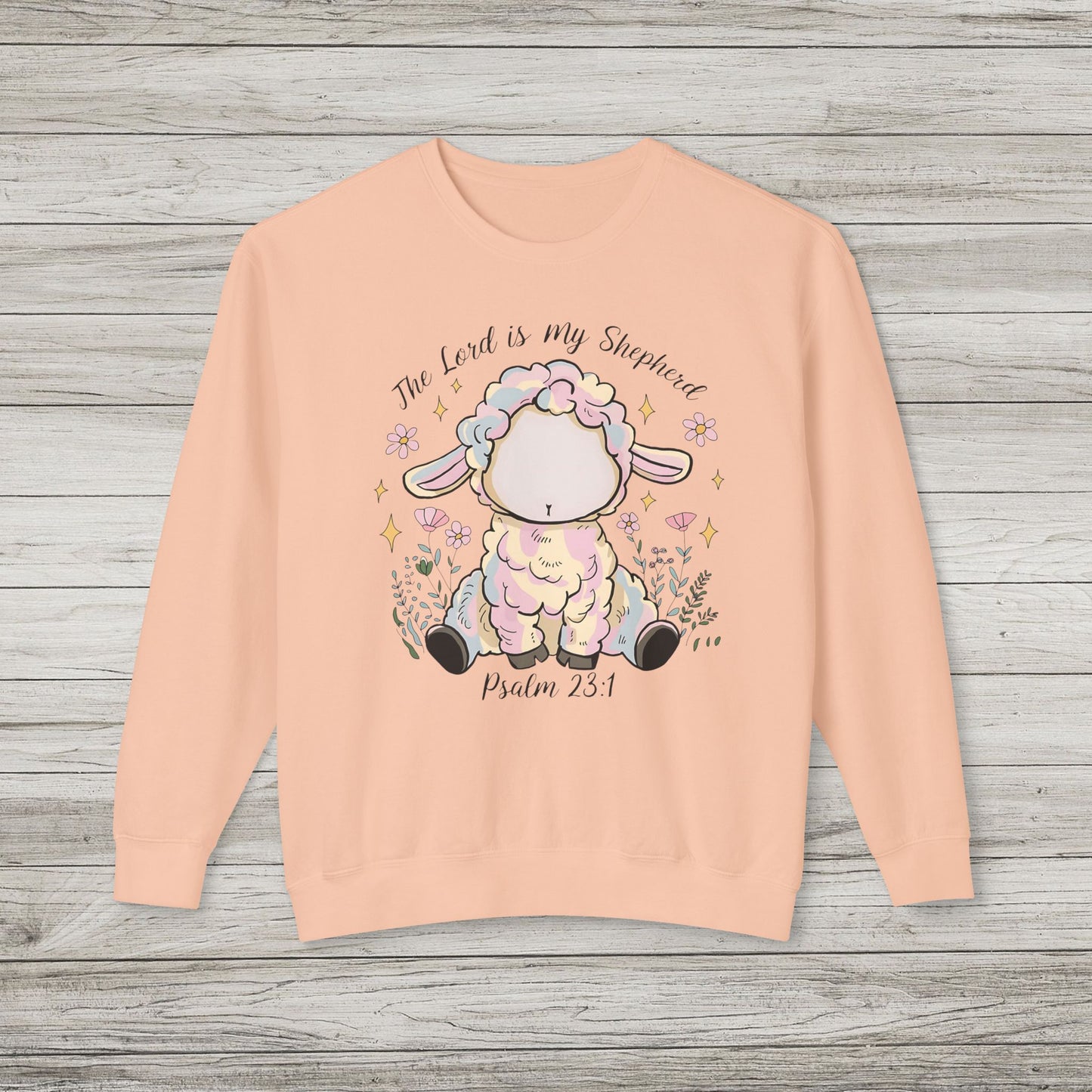 The Lord is My Shepherd Lightweight Crewneck Sweatshirt