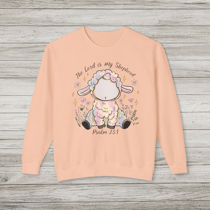 The Lord is My Shepherd Lightweight Crewneck Sweatshirt