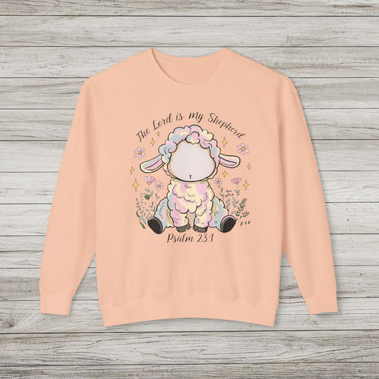 The Lord is My Shepherd Lightweight Crewneck Sweatshirt
