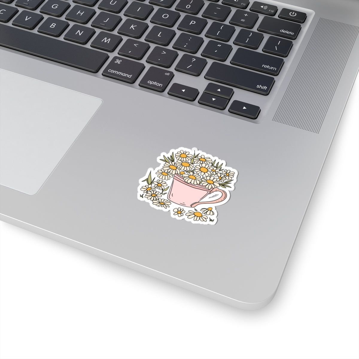 Floral Coffee Cup Kiss-Cut Stickers