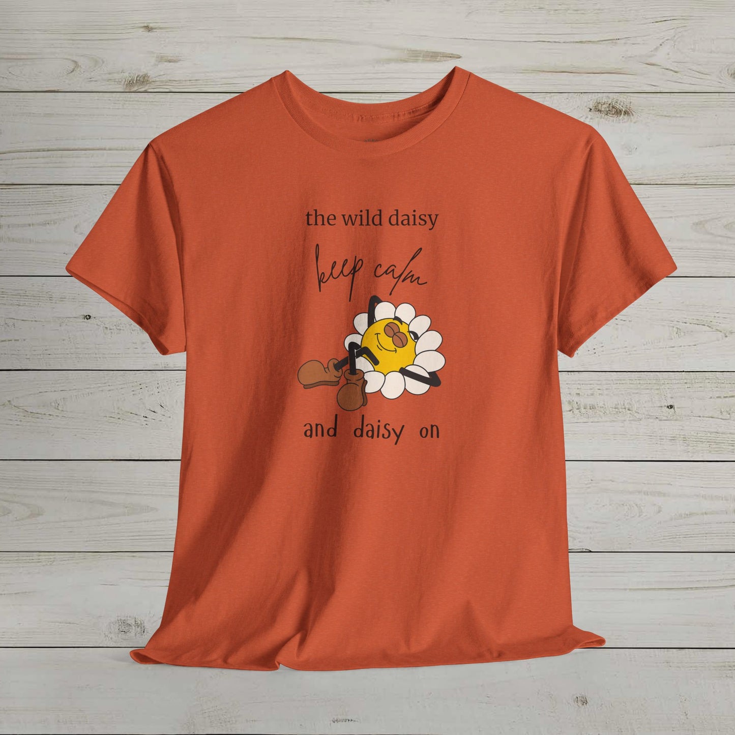 Keep Calm and Daisy On Heavy Cotton Tee