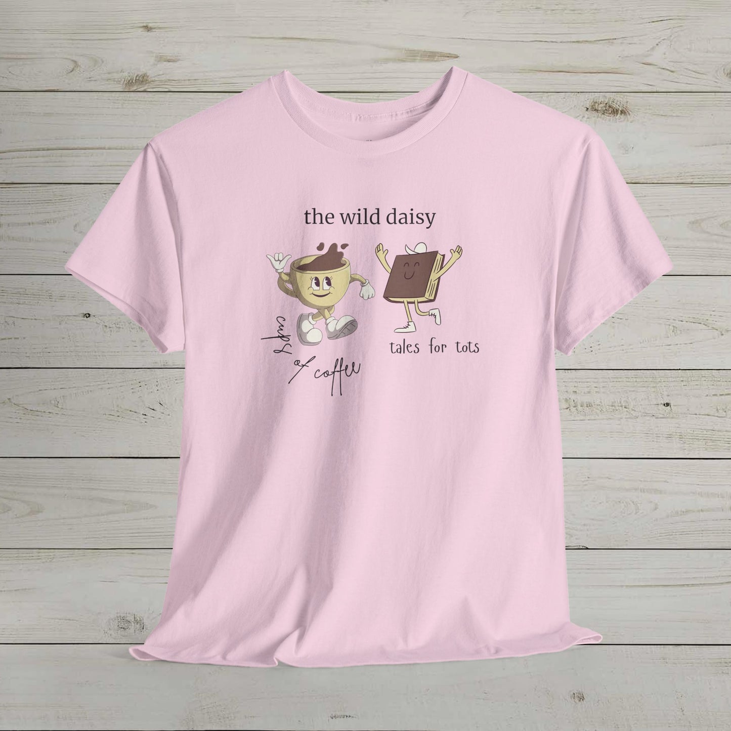 Cups of Coffee Tales for Tots Heavy Cotton Tee