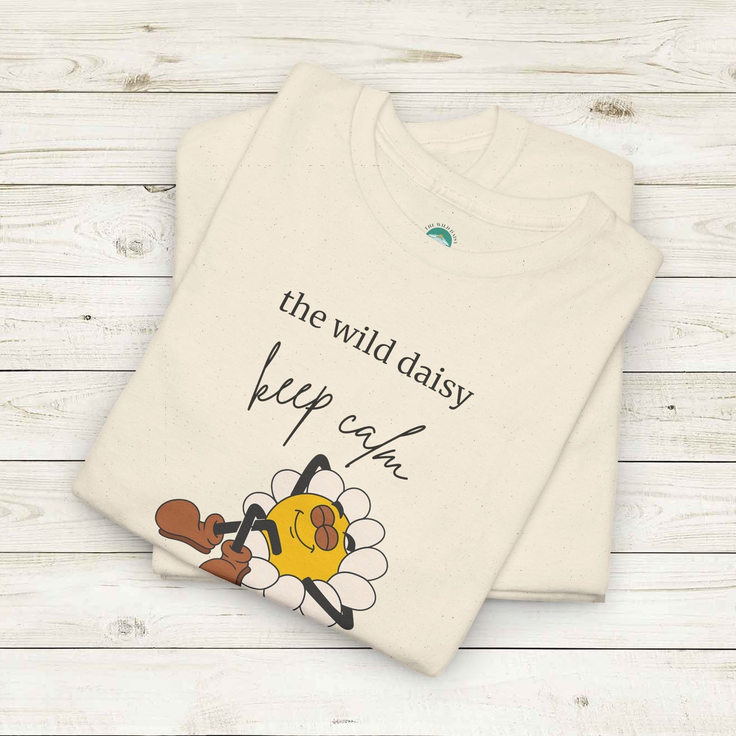 Keep Calm and Daisy On Heavy Cotton Tee