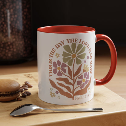 This is the Day the Lord Has Made Accent Coffee Mug (11, 15oz)