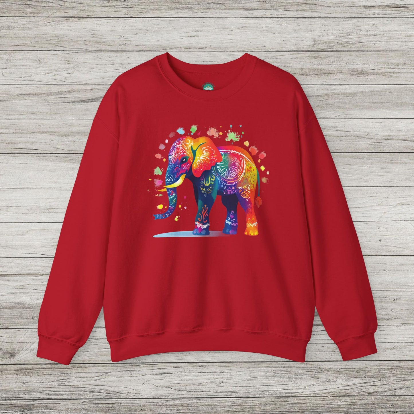 Festival of Colors Elephant Heavy Blend™ Crewneck Sweatshirt