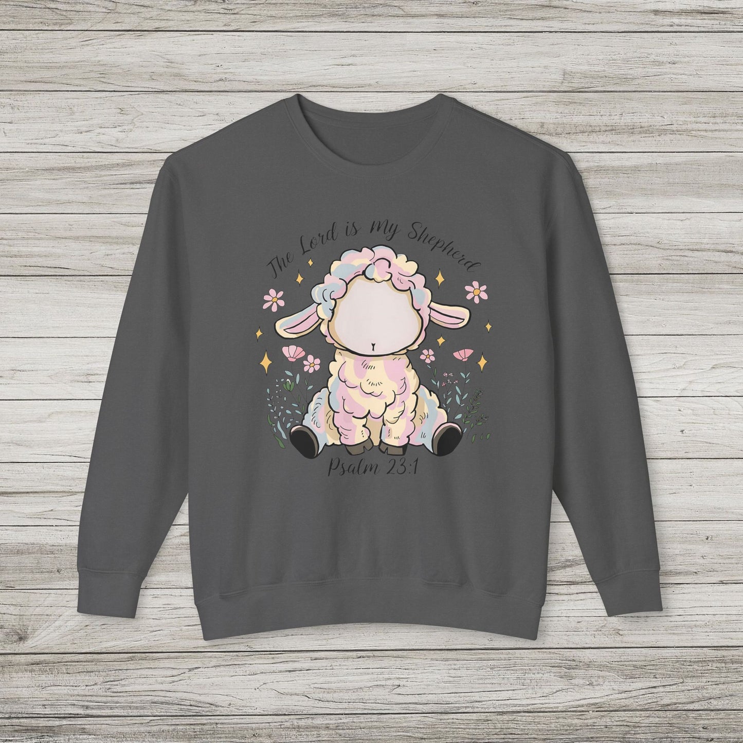 The Lord is My Shepherd Lightweight Crewneck Sweatshirt