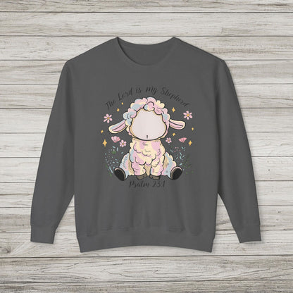 The Lord is My Shepherd Lightweight Crewneck Sweatshirt