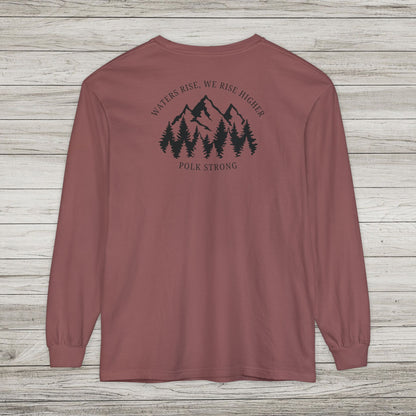 Waters Rise, We Rise Higher Garment-dyed Long Sleeve T-Shirt