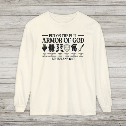 Armor of God Comfort Colors Long Sleeve Tee