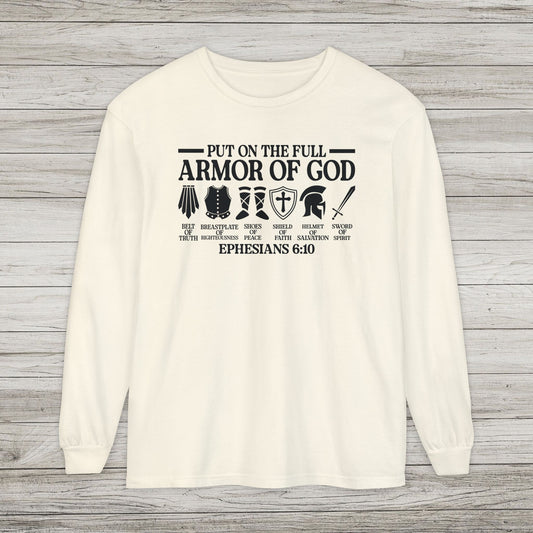 Armor of God Comfort Colors Long Sleeve Tee