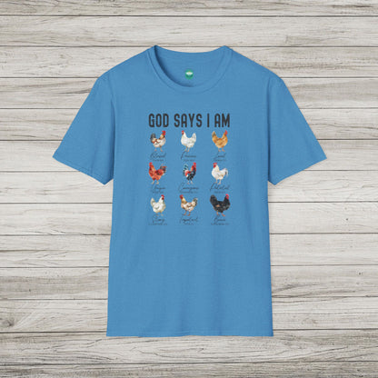 God Says I Am Softstyle T-Shirt
