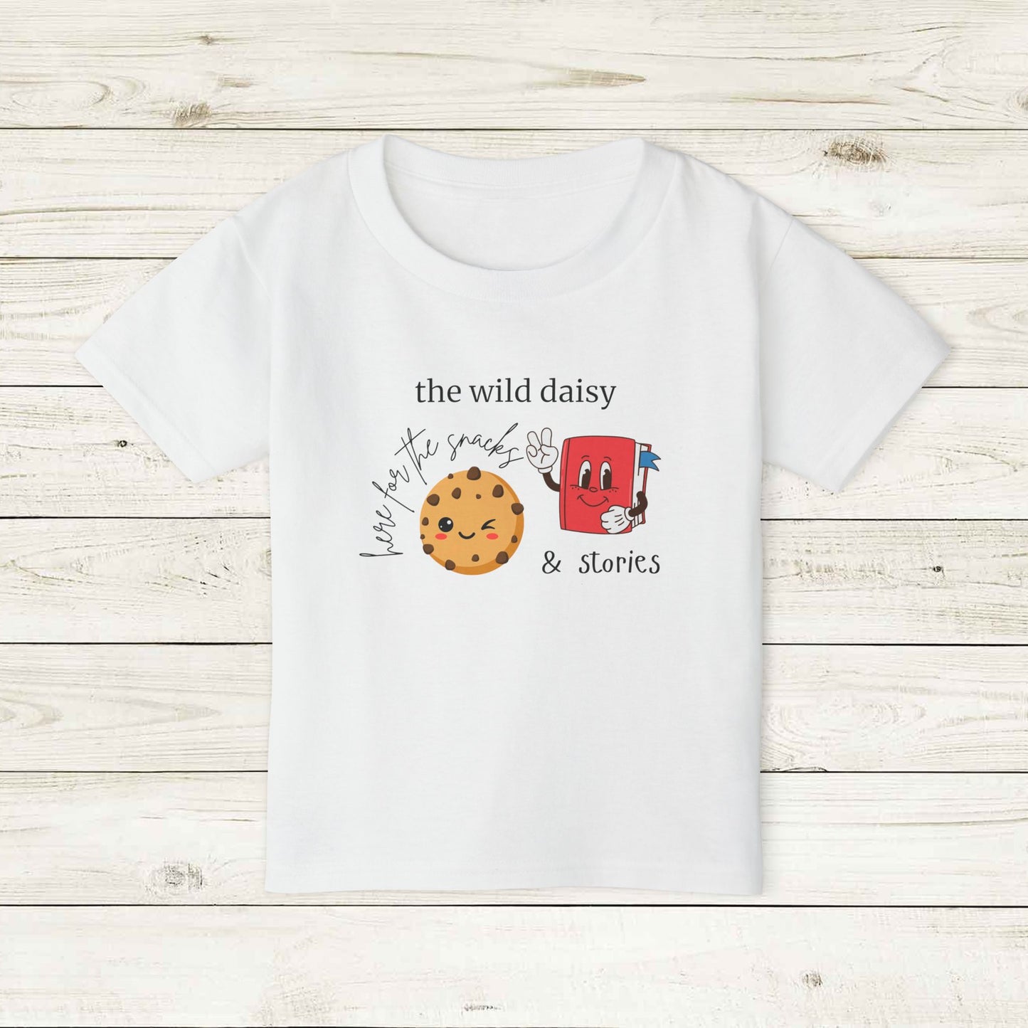 Here for the Snacks & Stories Heavy Cotton™ Toddler T-shirt