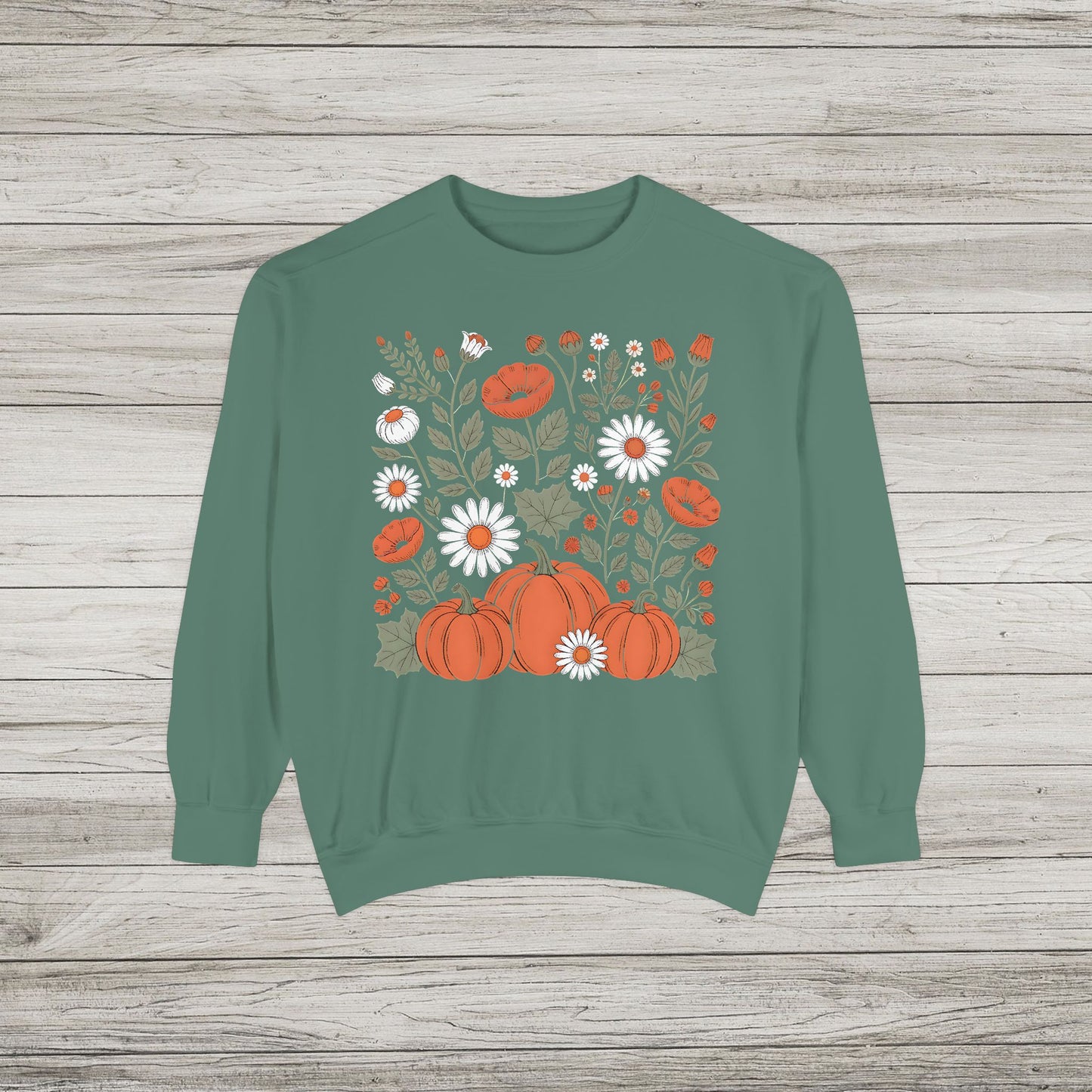 Pumpkins and Daisies Comfort Colors Sweatshirt