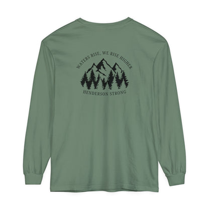 Waters Rise, We Rise Higher Henderson Garment-dyed Long Sleeve T-Shirt