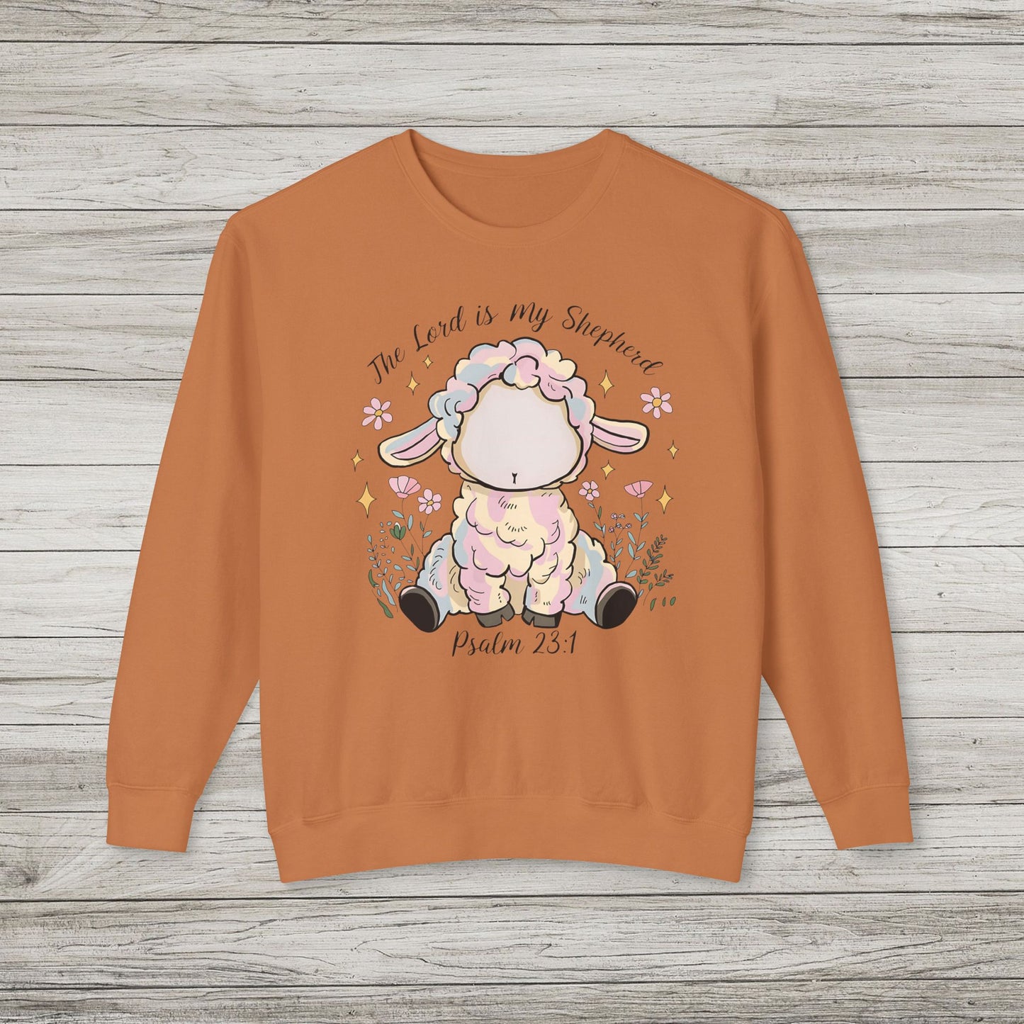 The Lord is My Shepherd Lightweight Crewneck Sweatshirt