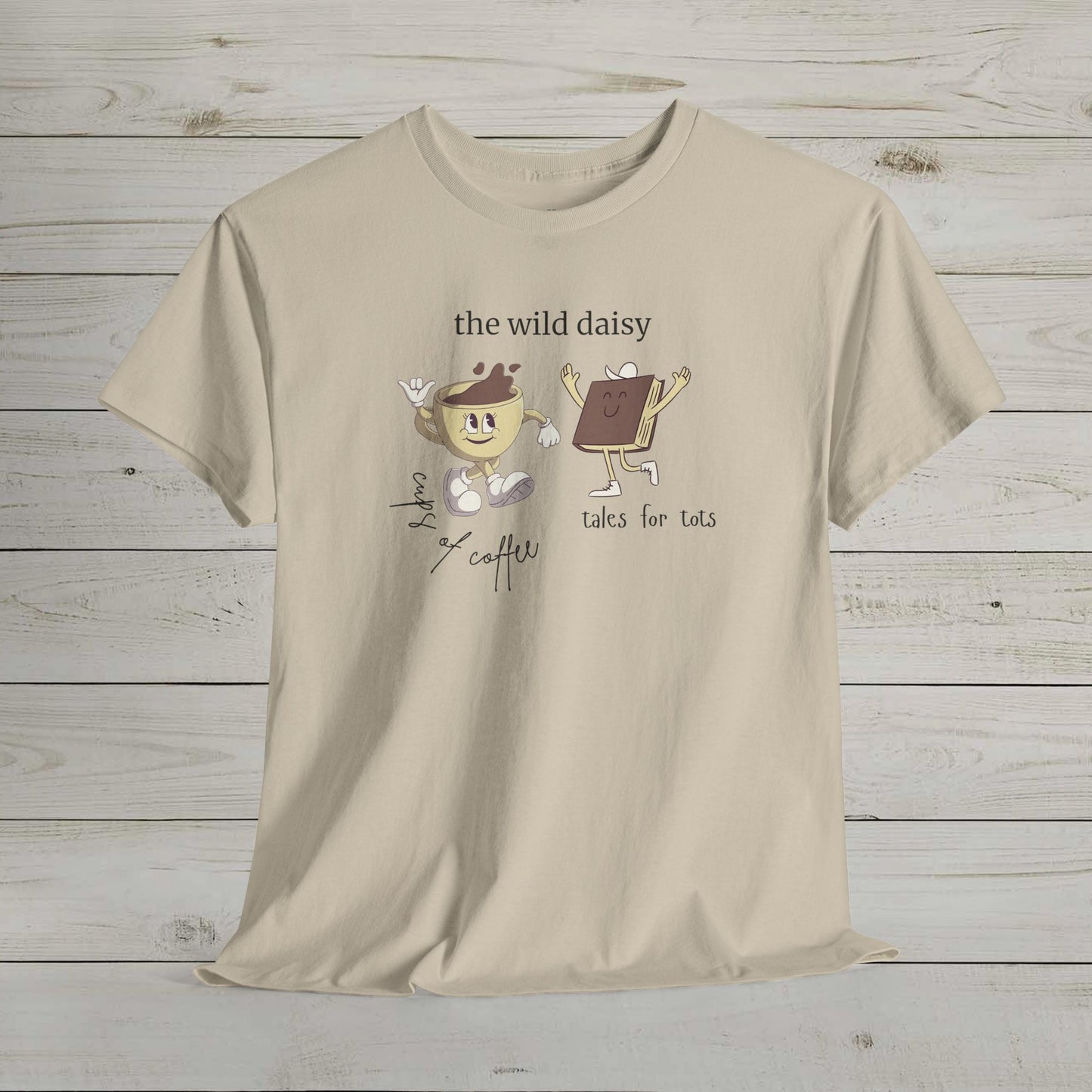 Cups of Coffee Tales for Tots Heavy Cotton Tee