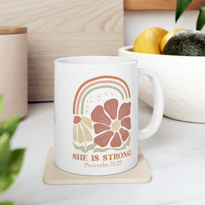 She is Strong Ceramic Mug