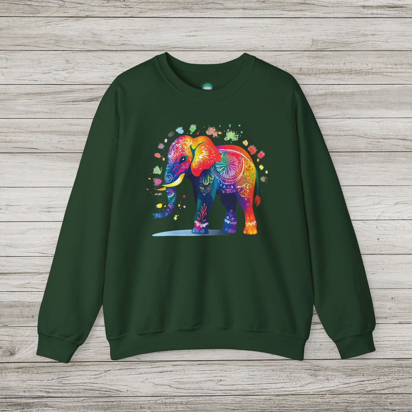 Festival of Colors Elephant Heavy Blend™ Crewneck Sweatshirt
