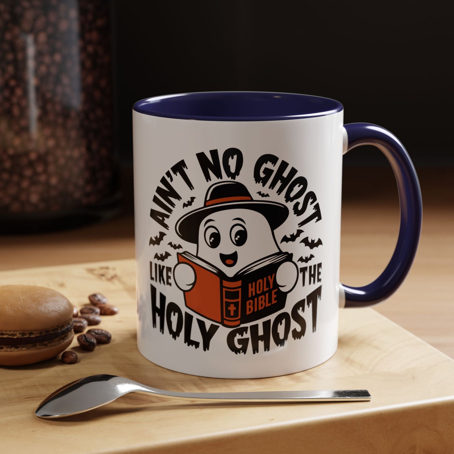 Spooky Holy Ghost Accent Coffee Mug (11, 15oz)