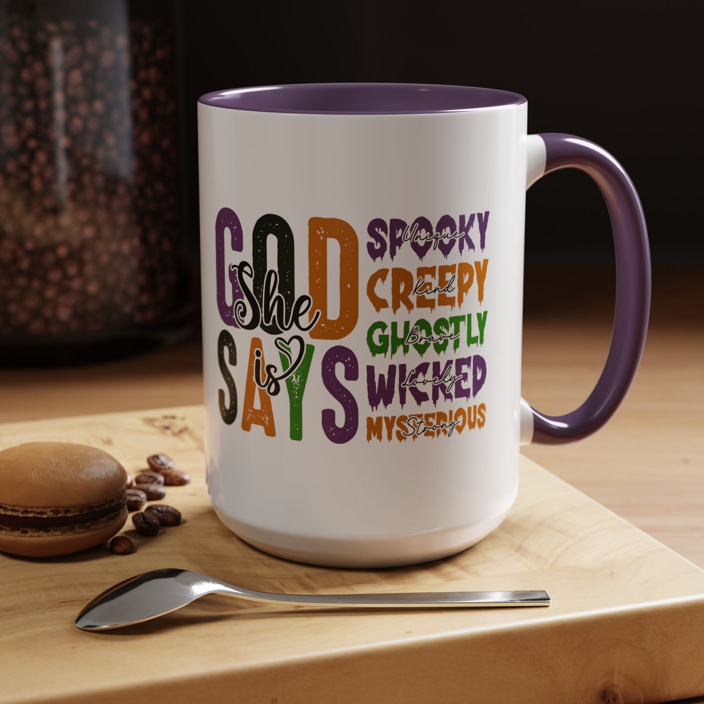 God Says She Is - Accent Coffee Mug (11, 15oz)