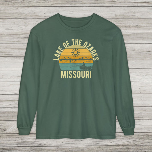 Lake of the Ozarks Garment-dyed Long Sleeve T-Shirt