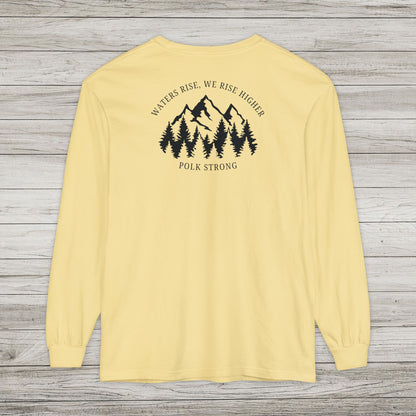 Waters Rise, We Rise Higher Garment-dyed Long Sleeve T-Shirt