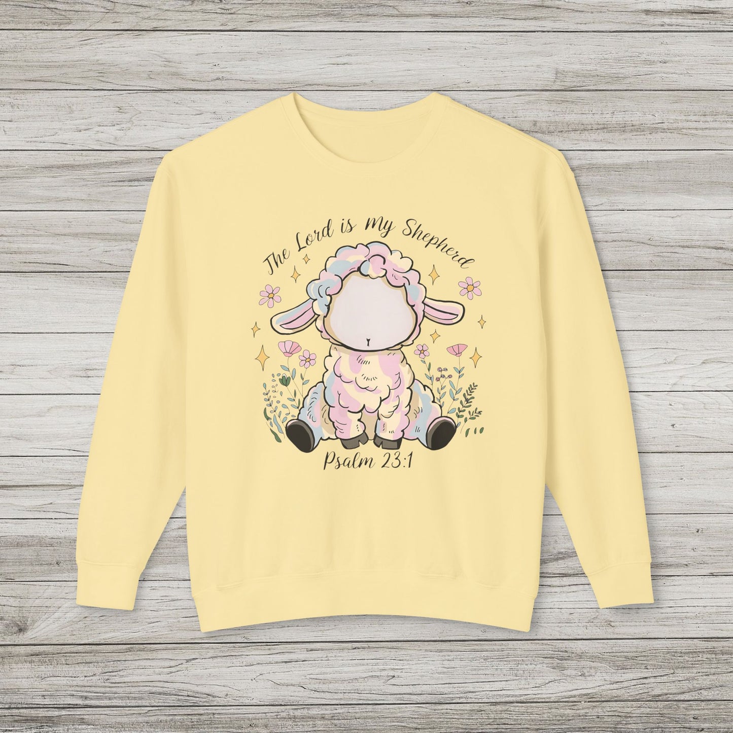 The Lord is My Shepherd Lightweight Crewneck Sweatshirt