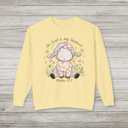 The Lord is My Shepherd Lightweight Crewneck Sweatshirt