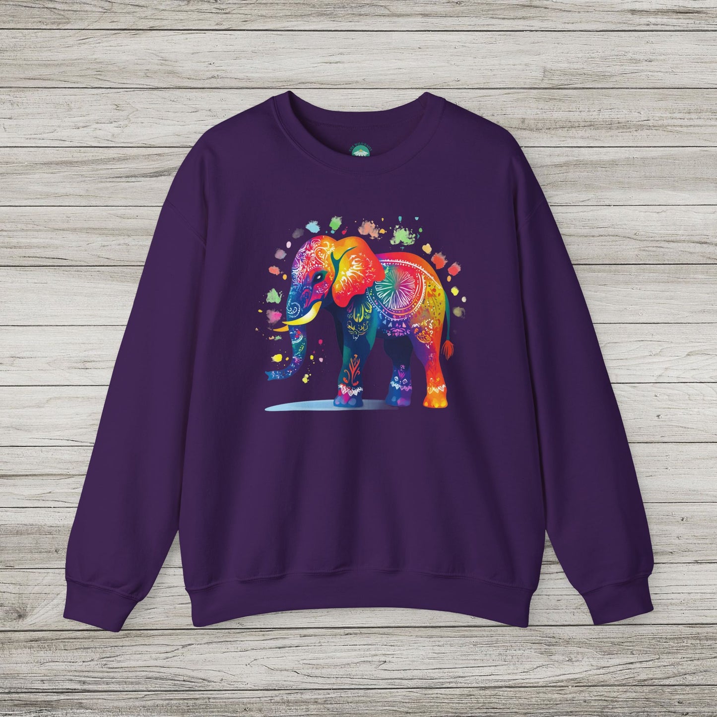 Festival of Colors Elephant Heavy Blend™ Crewneck Sweatshirt