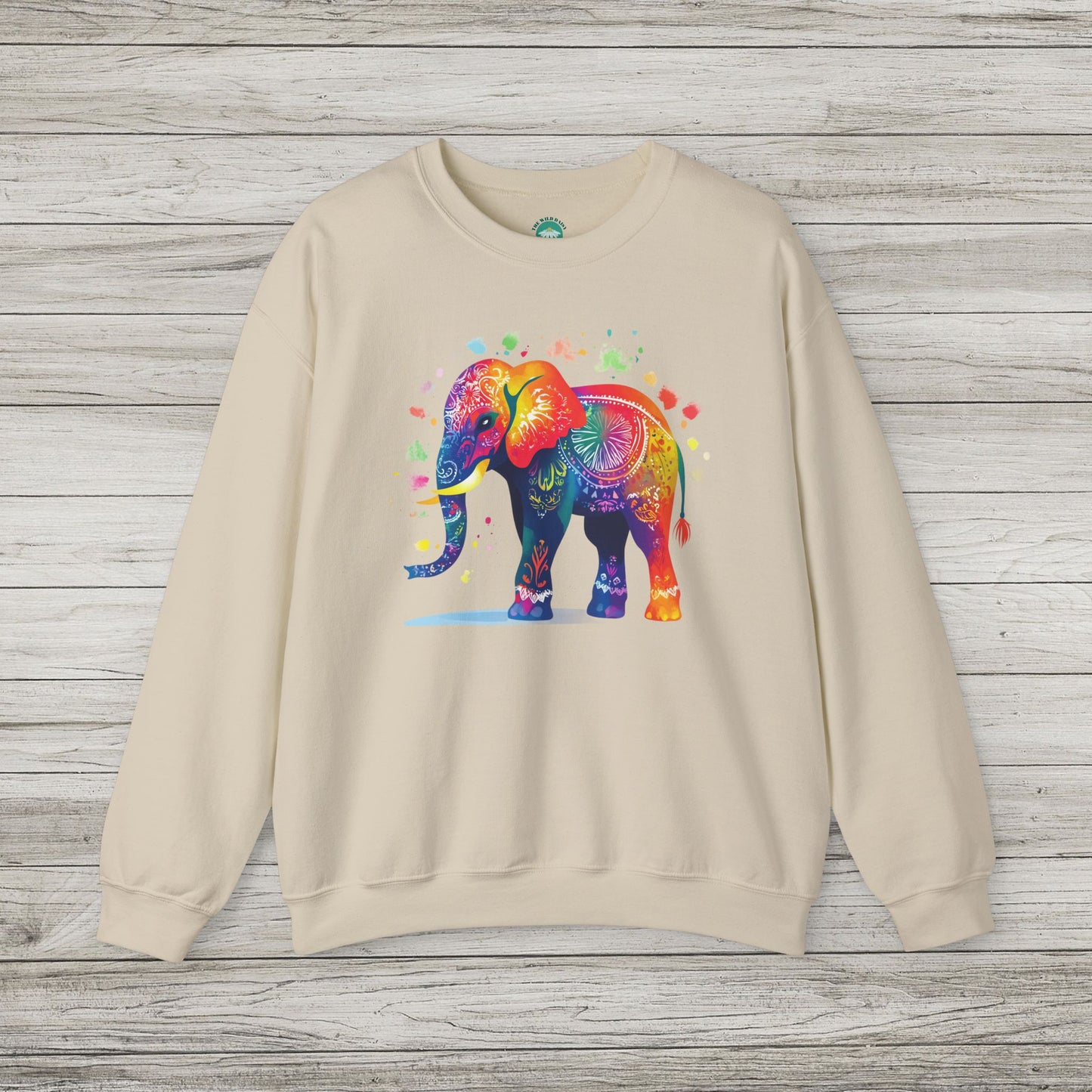 Festival of Colors Elephant Heavy Blend™ Crewneck Sweatshirt