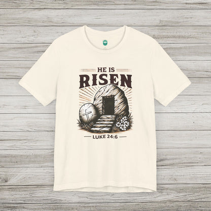 He Is Risen Jersey Tee