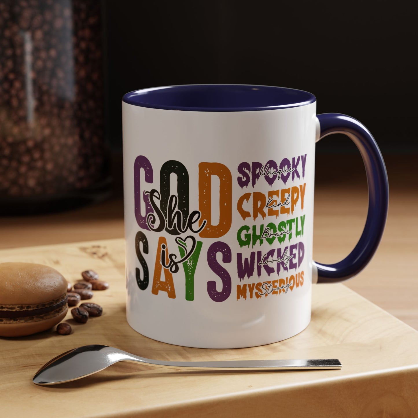 God Says She Is - Accent Coffee Mug (11, 15oz)