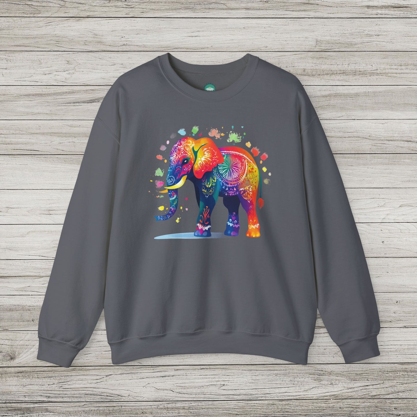 Festival of Colors Elephant Heavy Blend™ Crewneck Sweatshirt