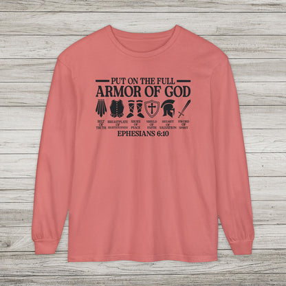 Armor of God Comfort Colors Long Sleeve Tee