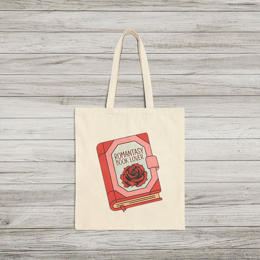 Romantic Fantasy Book Lover Cotton Canvas Tote Bag