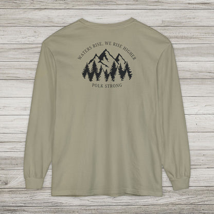 Waters Rise, We Rise Higher Garment-dyed Long Sleeve T-Shirt