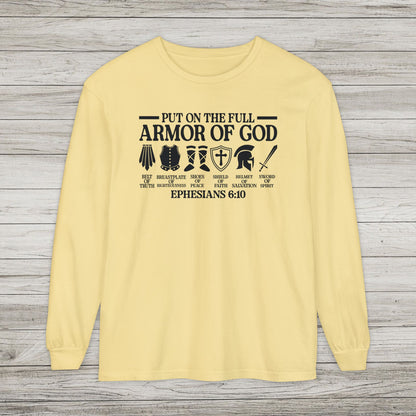 Armor of God Comfort Colors Long Sleeve Tee