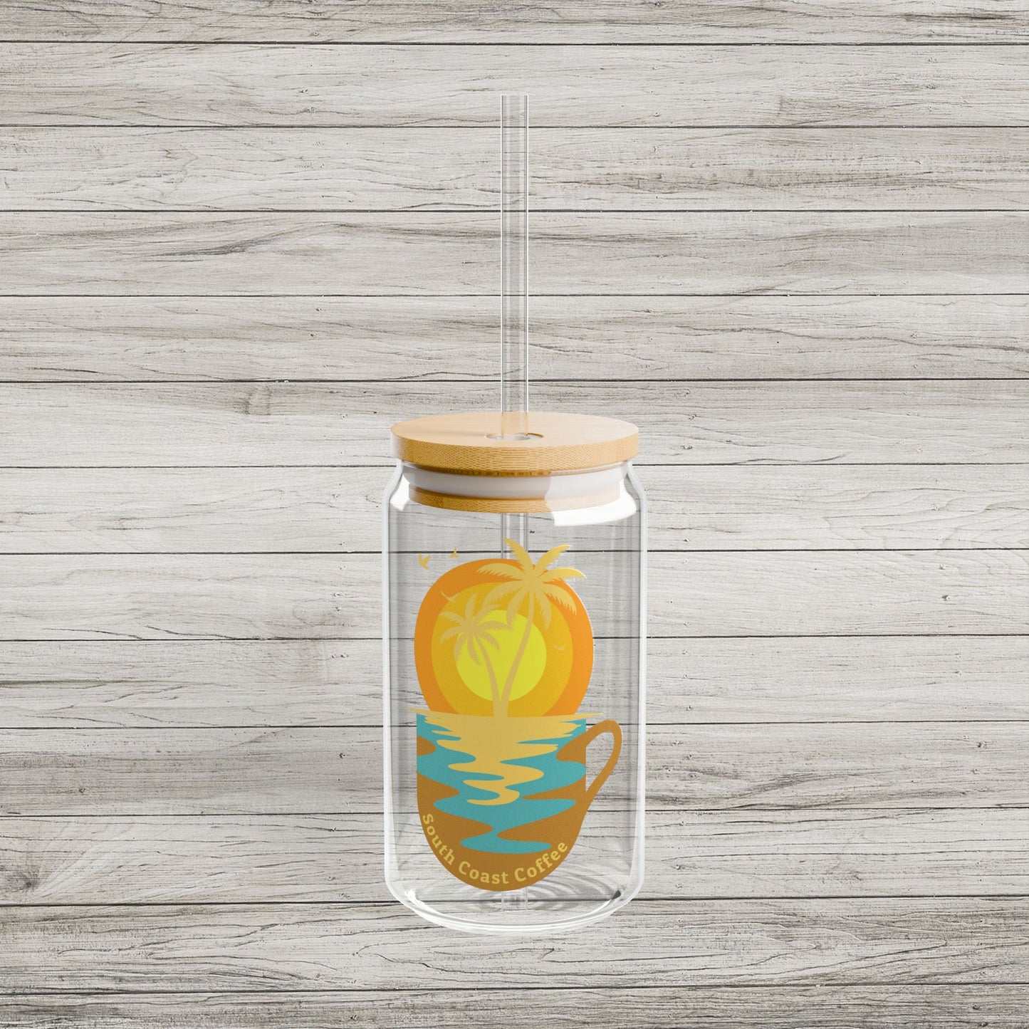 South Coast Coffee Sipper Glass