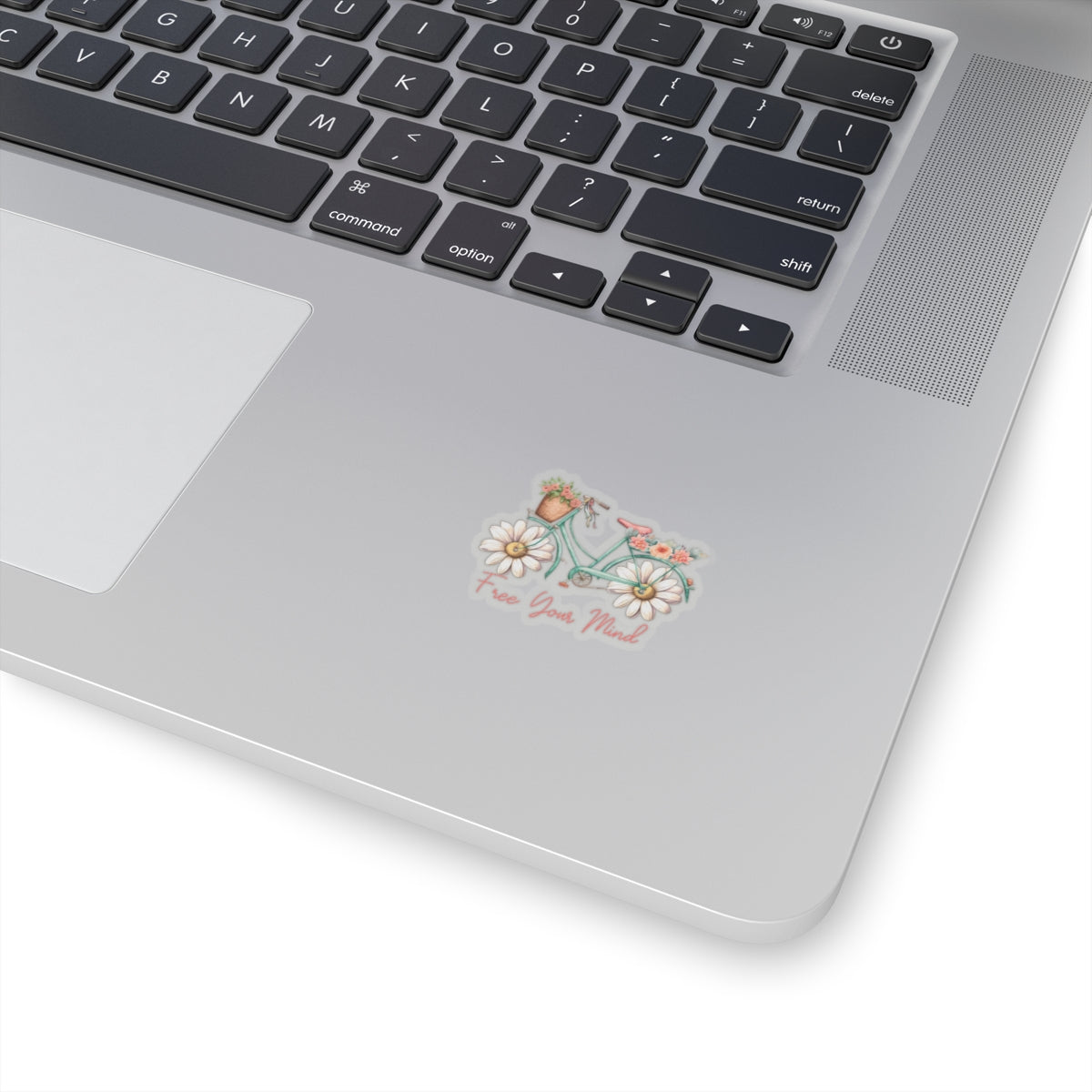 Free Your Mind Floral Bicycle Stickers - Inspiring Custom Kiss-Cut Stickers for Nature Lovers