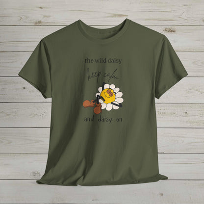 Keep Calm and Daisy On Heavy Cotton Tee