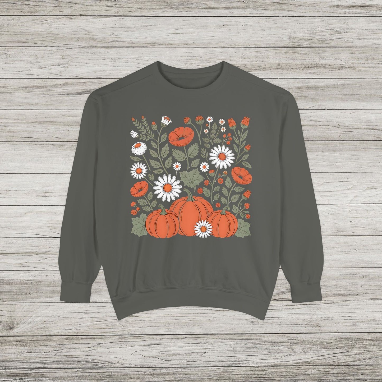 Pumpkins and Daisies Comfort Colors Sweatshirt