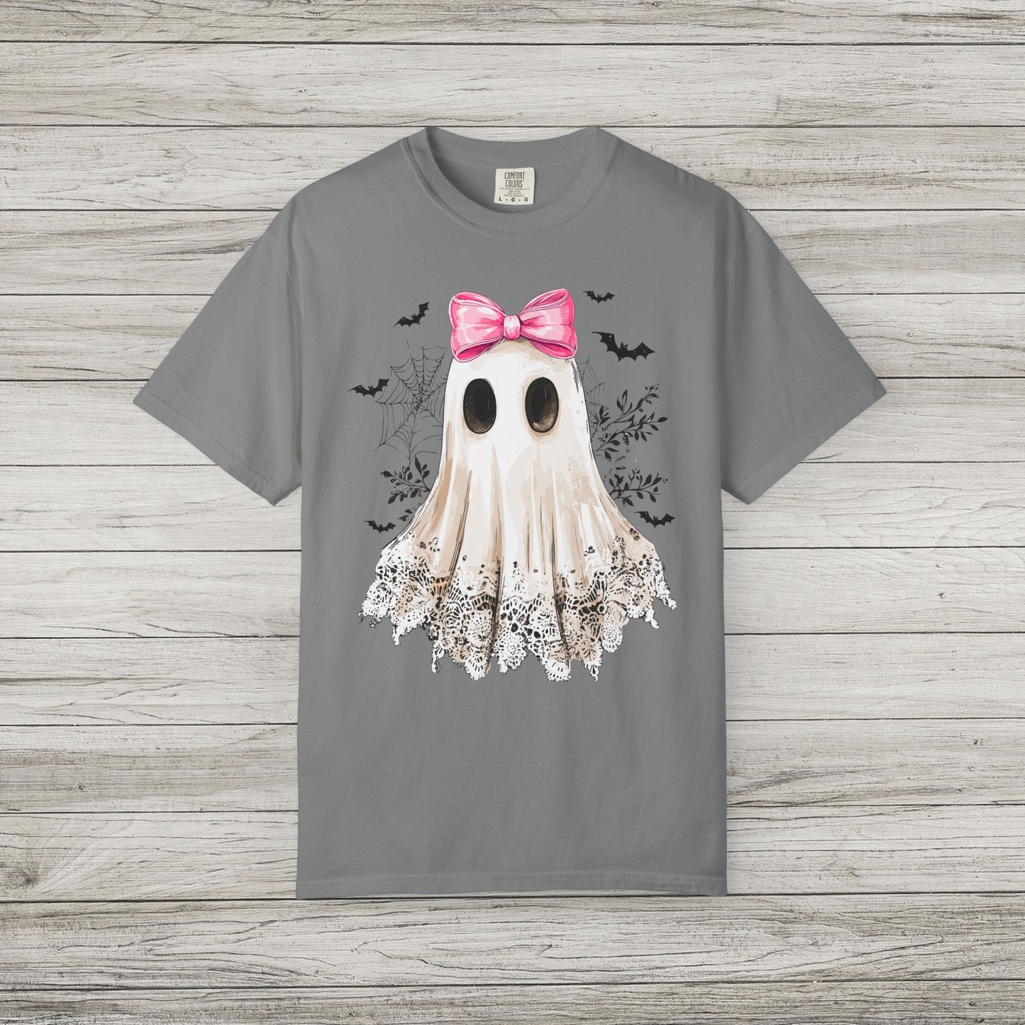 Ghost and Bow Comfort Colors Tee